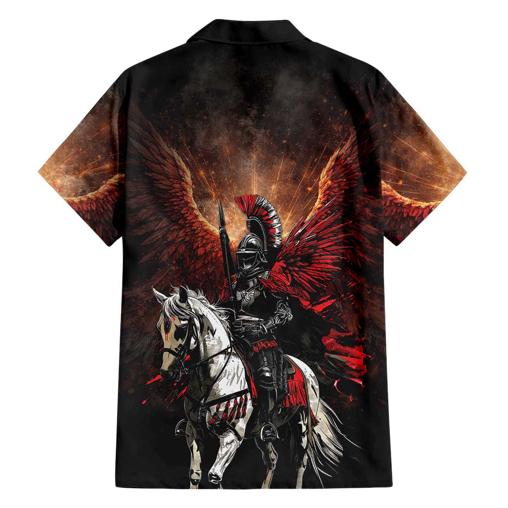 Polish Winged Hussars Family Matching Tank Maxi Dress and Hawaiian Shirt Polska Legendary Cavalry Warrior