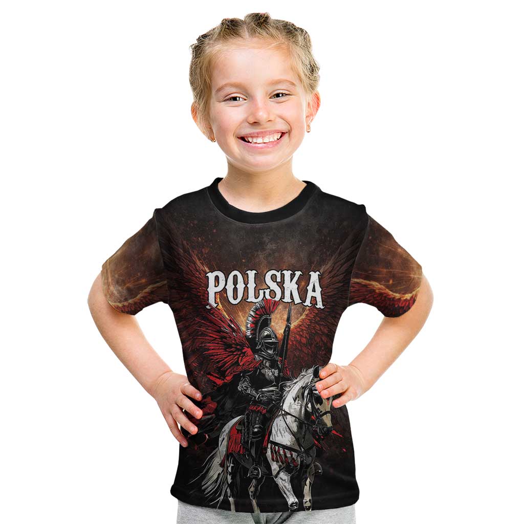Polish Winged Hussars Kid T Shirt Polska Legendary Cavalry Warrior
