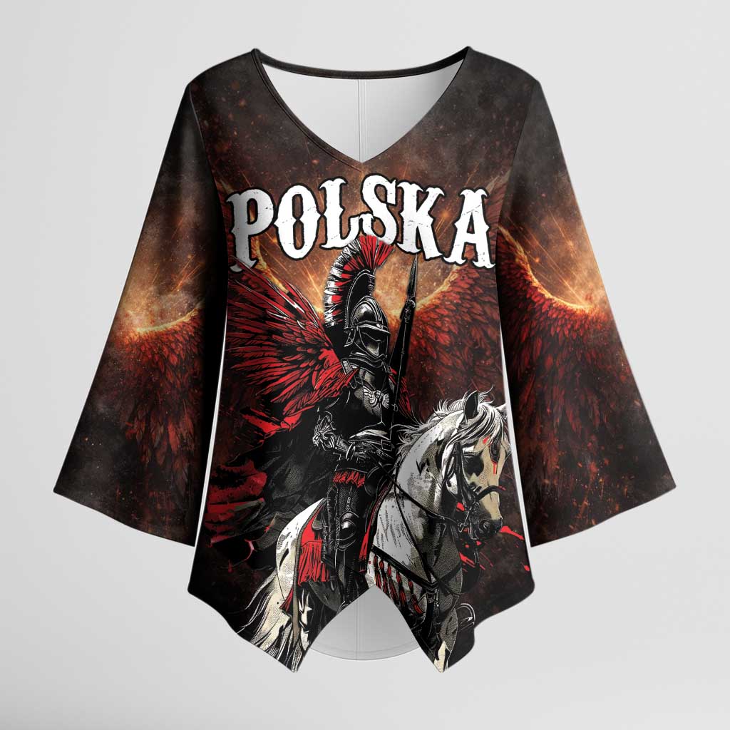 Polish Winged Hussars Kimono Sleeve Blouse Polska Legendary Cavalry Warrior