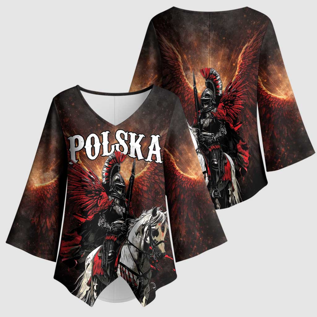 Polish Winged Hussars Kimono Sleeve Blouse Polska Legendary Cavalry Warrior
