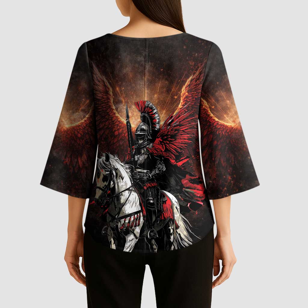 Polish Winged Hussars Kimono Sleeve Blouse Polska Legendary Cavalry Warrior