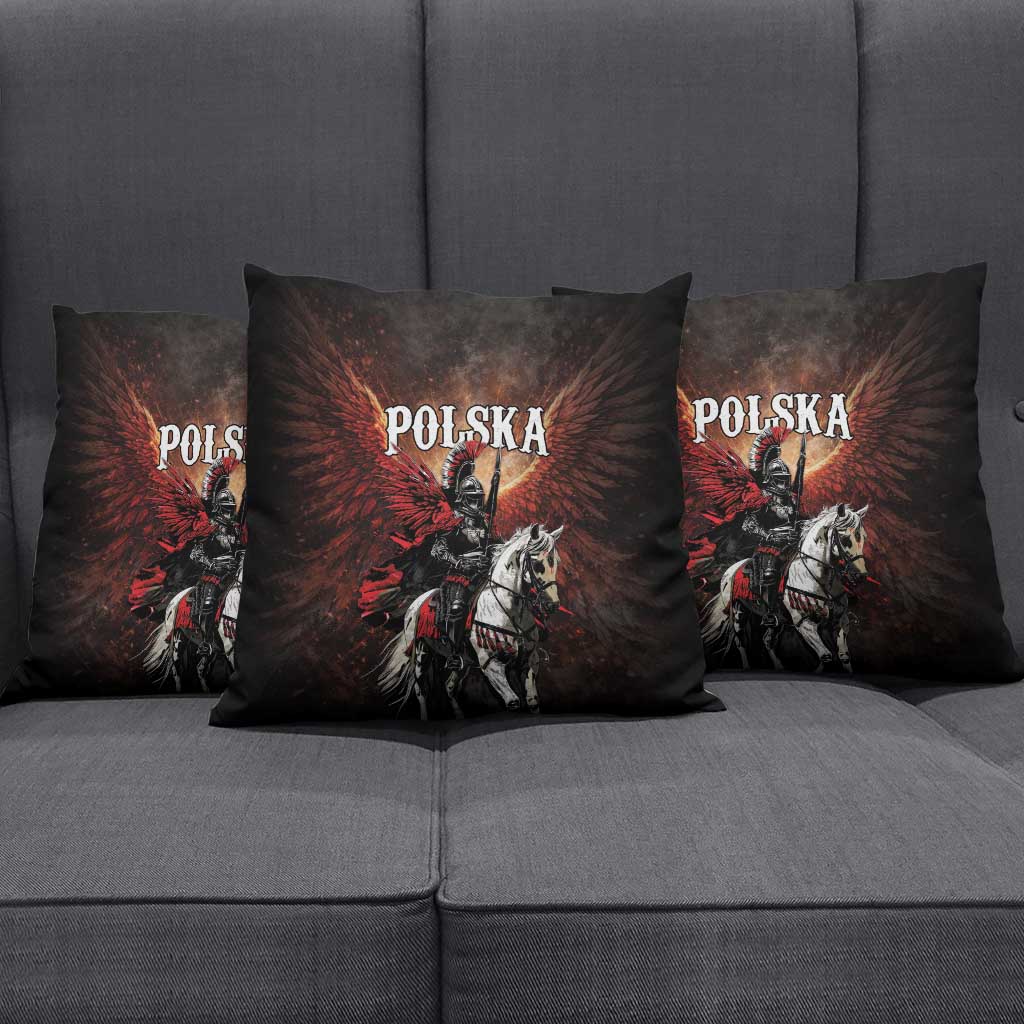 Polish Winged Hussars Pillow Cover Polska Legendary Cavalry Warrior