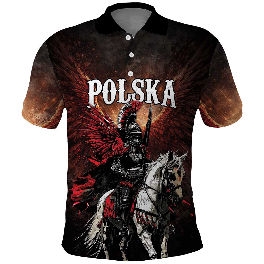 Polish Winged Hussars Polo Shirt Polska Legendary Cavalry Warrior