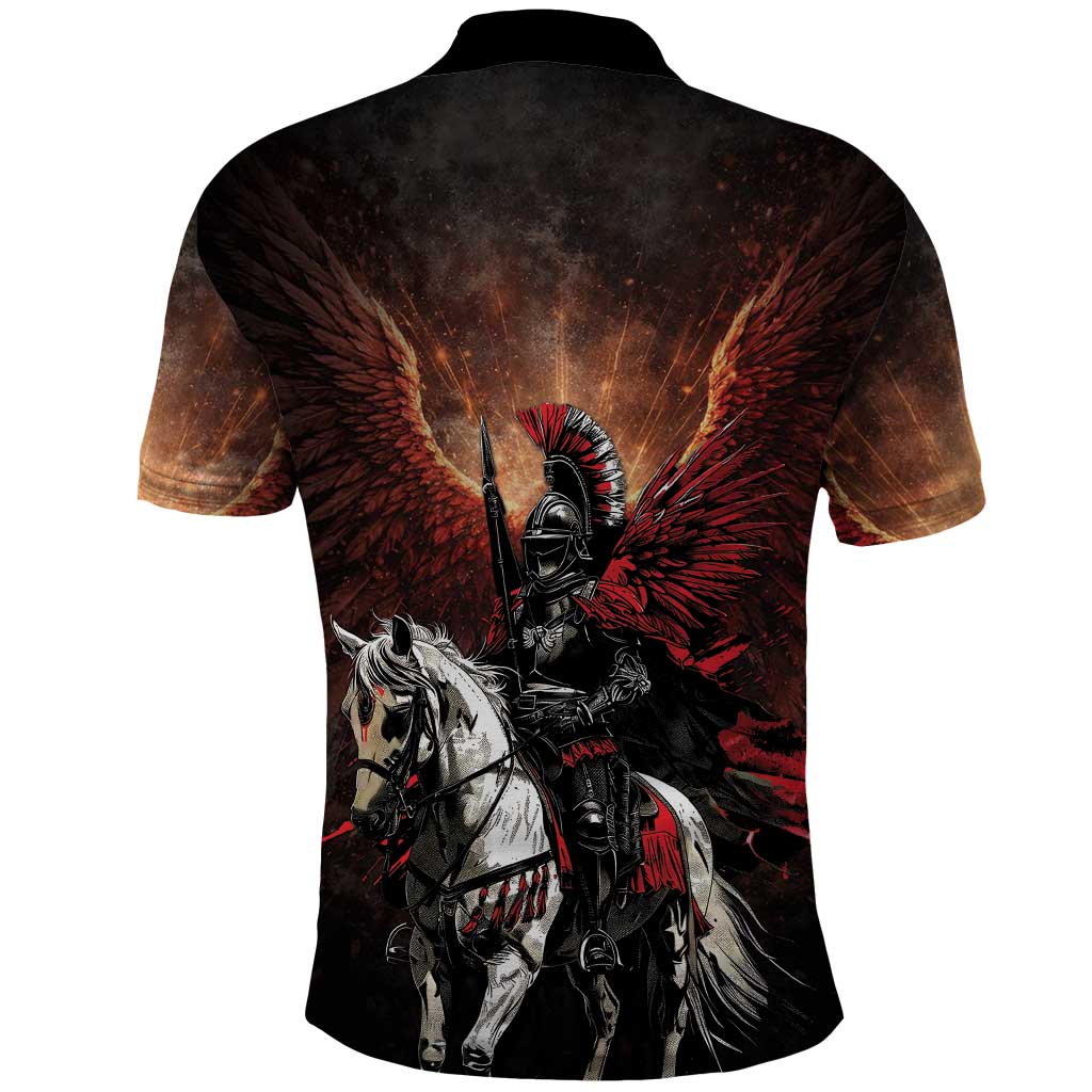 Polish Winged Hussars Polo Shirt Polska Legendary Cavalry Warrior