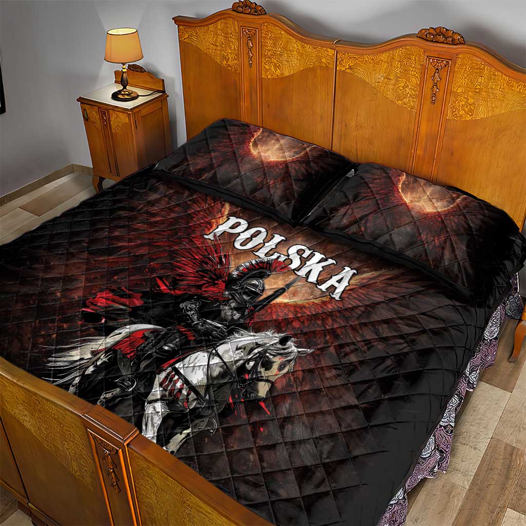 Polish Winged Hussars Quilt Bed Set Polska Legendary Cavalry Warrior