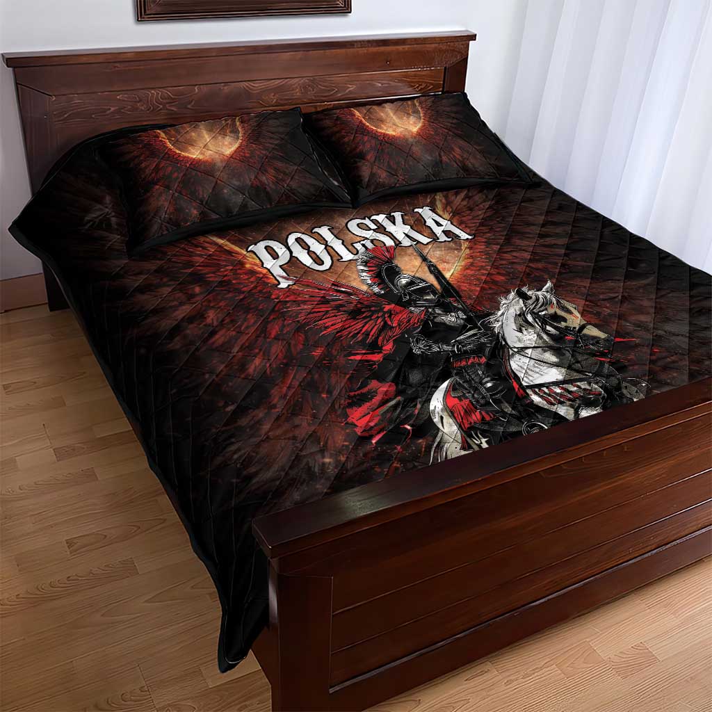 Polish Winged Hussars Quilt Bed Set Polska Legendary Cavalry Warrior