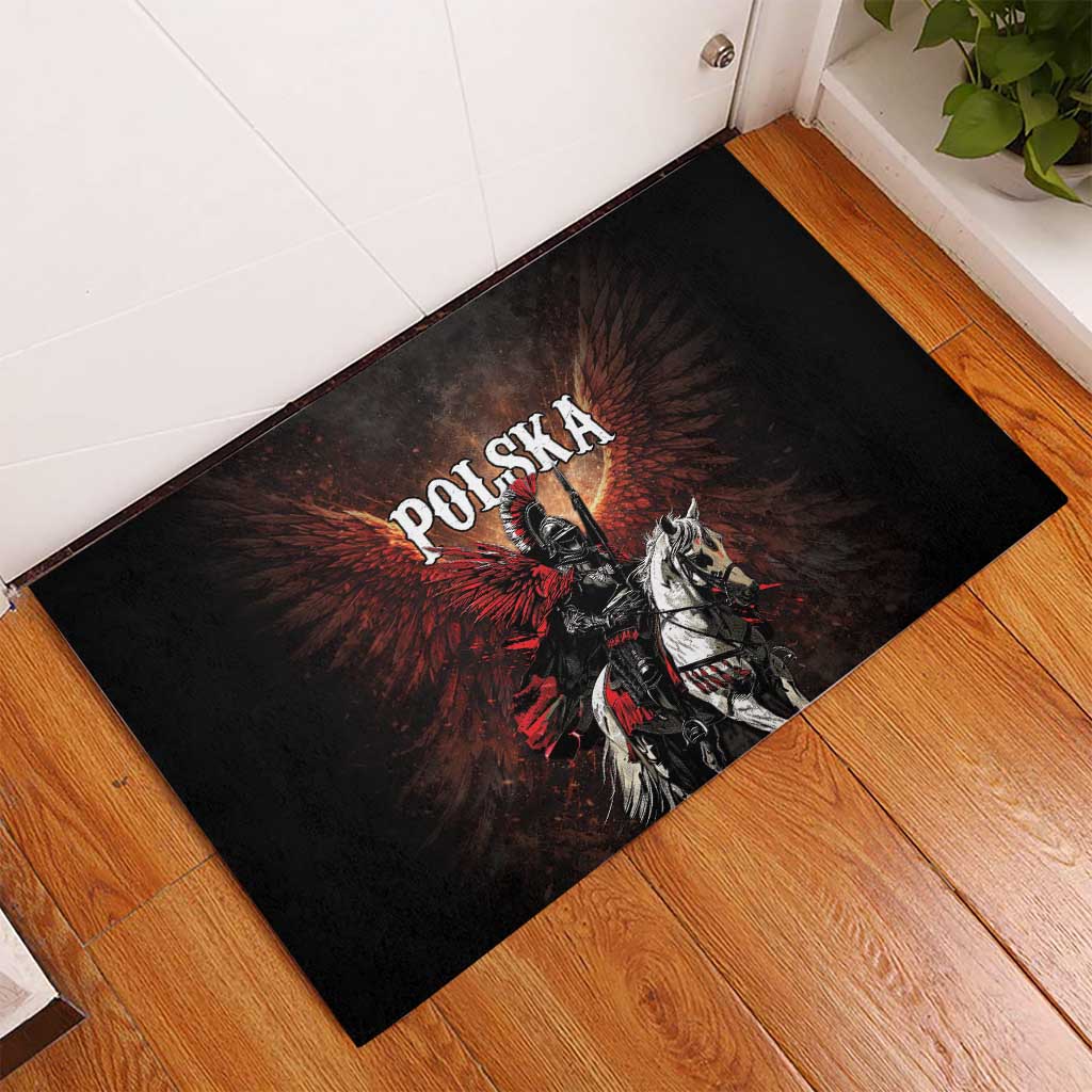 Polish Winged Hussars Rubber Doormat Polska Legendary Cavalry Warrior