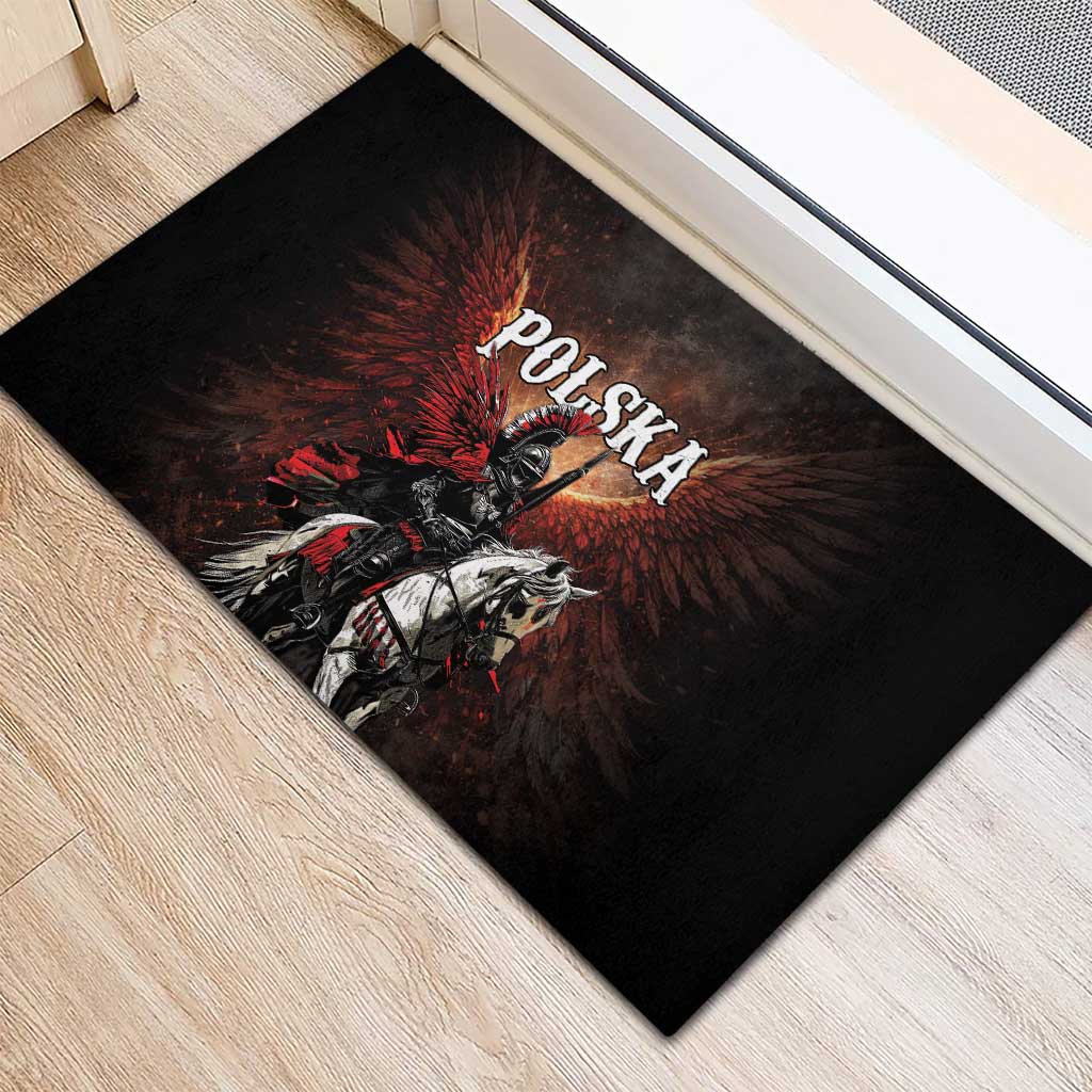 Polish Winged Hussars Rubber Doormat Polska Legendary Cavalry Warrior