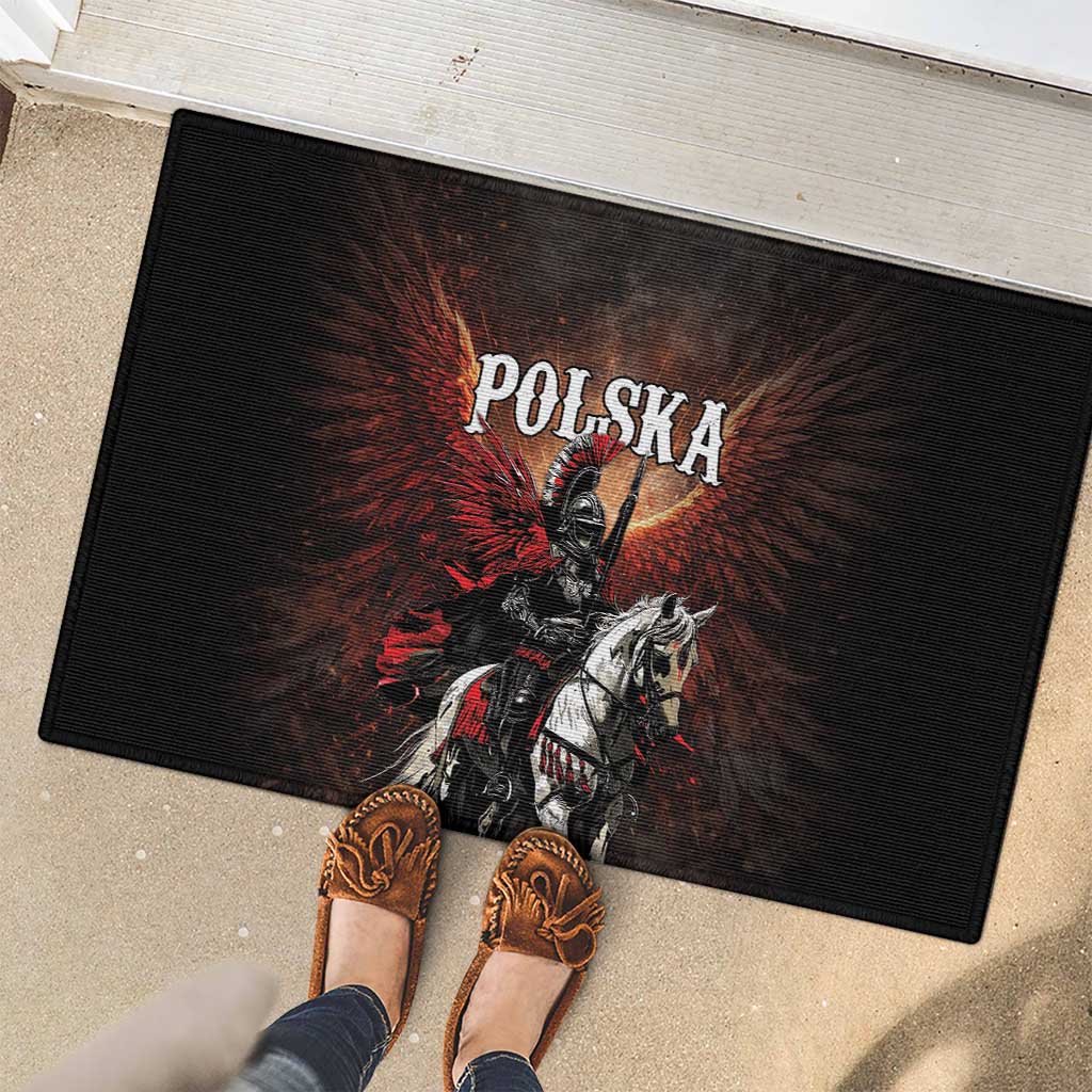 Polish Winged Hussars Rubber Doormat Polska Legendary Cavalry Warrior