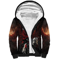 Polish Winged Hussars Sherpa Hoodie Polska Legendary Cavalry Warrior