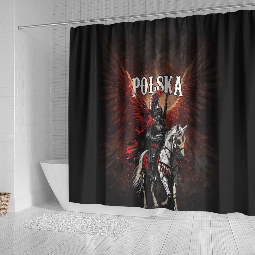 Polish Winged Hussars Shower Curtain Polska Legendary Cavalry Warrior