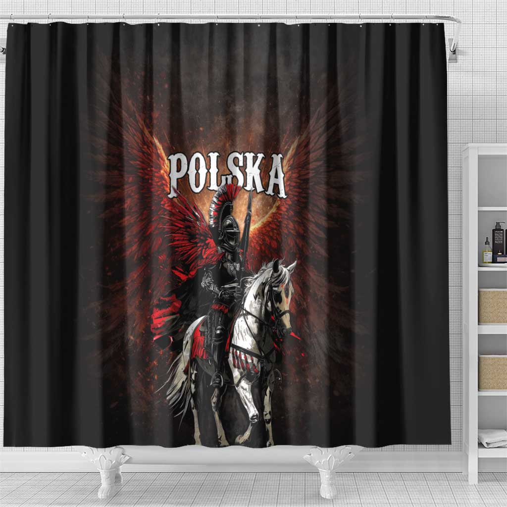 Polish Winged Hussars Shower Curtain Polska Legendary Cavalry Warrior