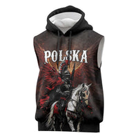 Polish Winged Hussars Sleeveless Hoodie Polska Legendary Cavalry Warrior
