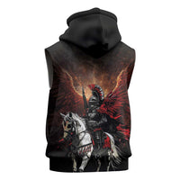 Polish Winged Hussars Sleeveless Hoodie Polska Legendary Cavalry Warrior
