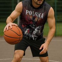Polish Winged Hussars Sleeveless Hoodie Polska Legendary Cavalry Warrior