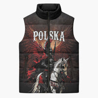 Polish Winged Hussars Sleeveless Puffer Jacket Polska Legendary Cavalry Warrior