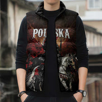 Polish Winged Hussars Sleeveless Puffer Jacket Polska Legendary Cavalry Warrior