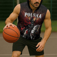 Polish Winged Hussars Sleeveless Zip Hoodie Polska Legendary Cavalry Warrior