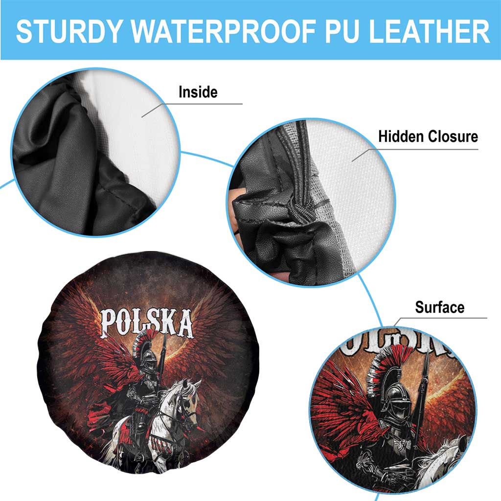 Polish Winged Hussars Spare Tire Cover Polska Legendary Cavalry Warrior