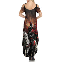 Polish Winged Hussars Summer Maxi Dress Polska Legendary Cavalry Warrior