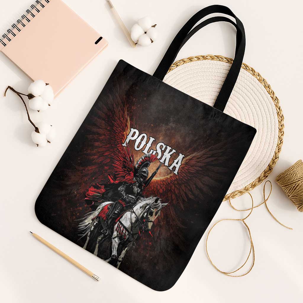 Polish Winged Hussars Tote Bag Polska Legendary Cavalry Warrior