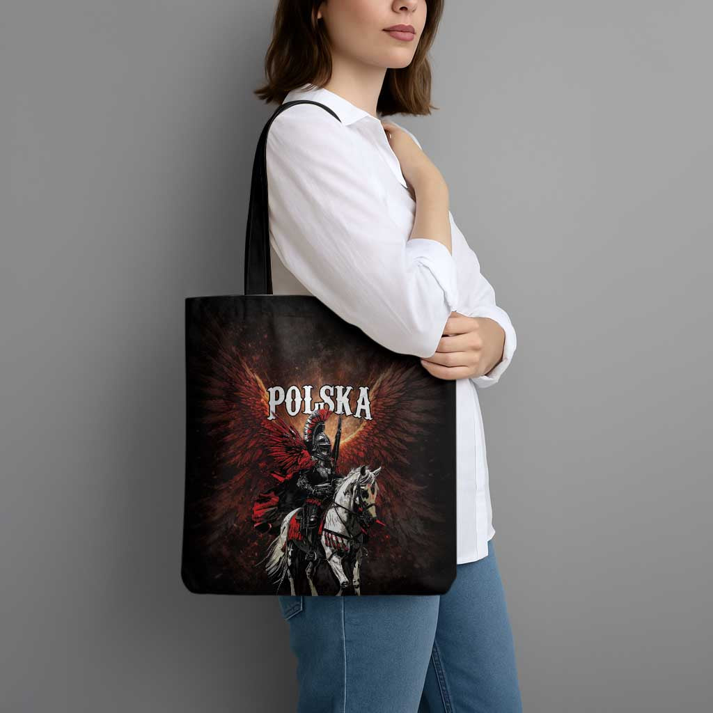 Polish Winged Hussars Tote Bag Polska Legendary Cavalry Warrior
