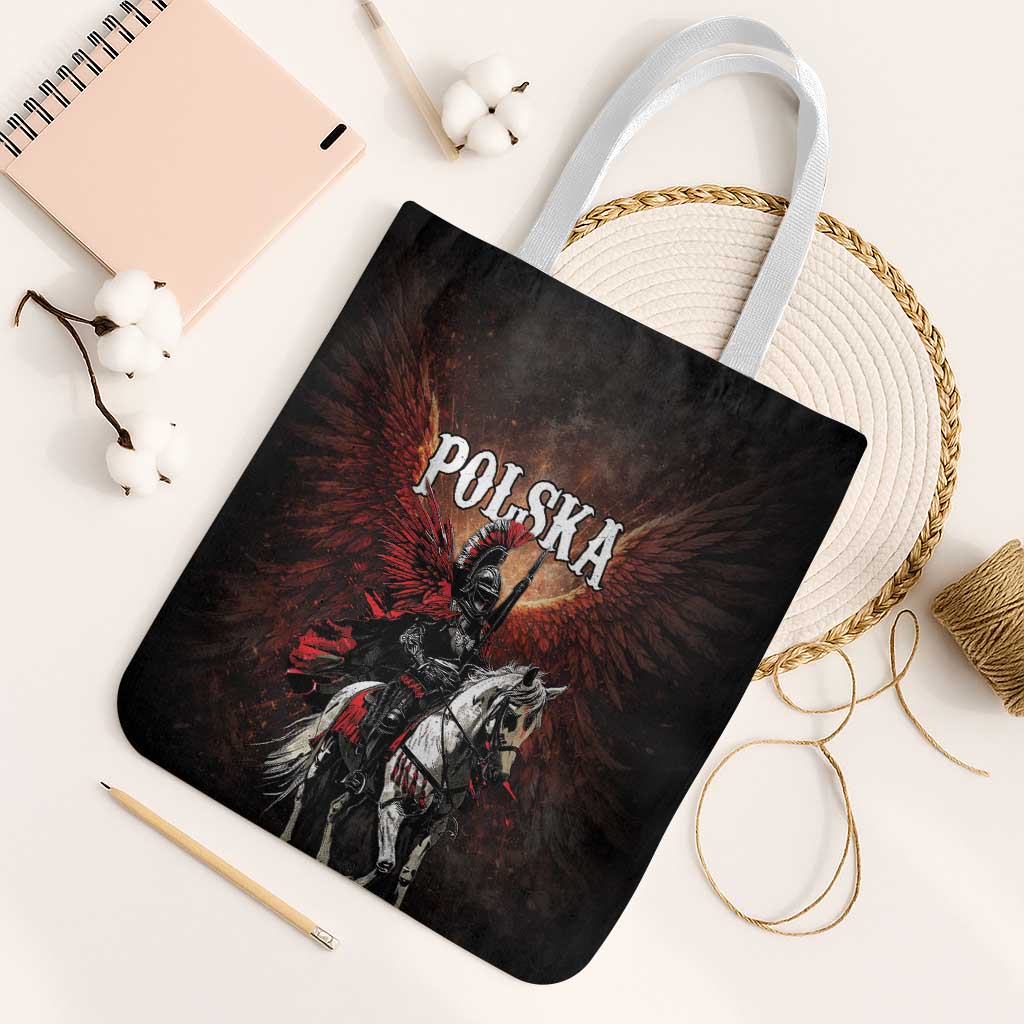 Polish Winged Hussars Tote Bag Polska Legendary Cavalry Warrior