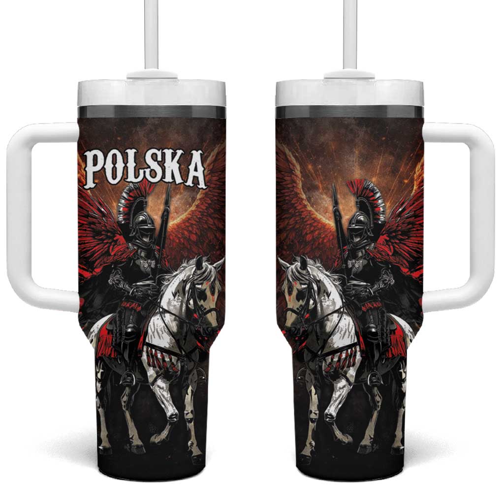 Polish Winged Hussars Tumbler With Handle Polska Legendary Cavalry Warrior