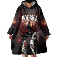 Polish Winged Hussars Wearable Blanket Hoodie Polska Legendary Cavalry Warrior