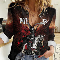 Polish Winged Hussars Women Casual Shirt Polska Legendary Cavalry Warrior