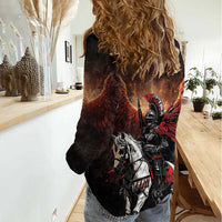 Polish Winged Hussars Women Casual Shirt Polska Legendary Cavalry Warrior