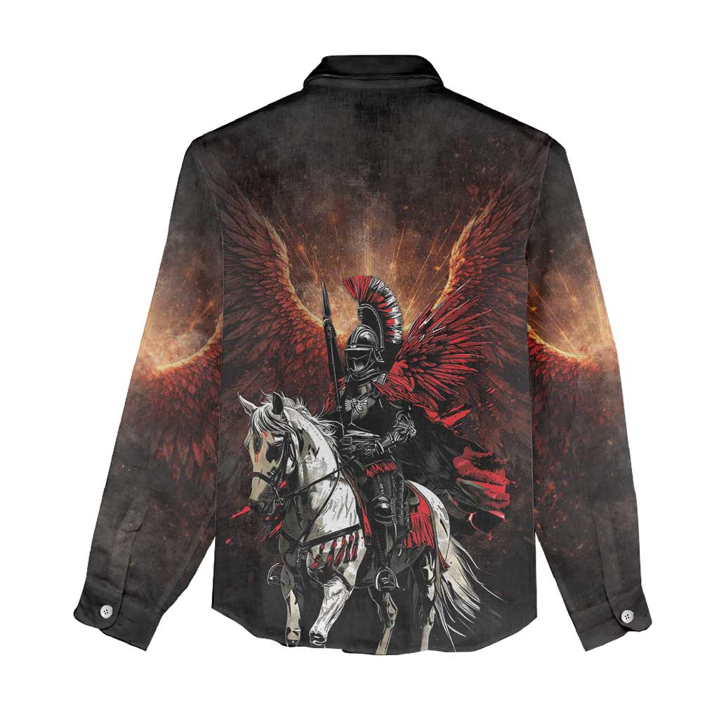 Polish Winged Hussars Women Casual Shirt Polska Legendary Cavalry Warrior