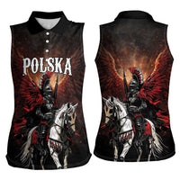 Polish Winged Hussars Women Sleeveless Polo Shirt Polska Legendary Cavalry Warrior