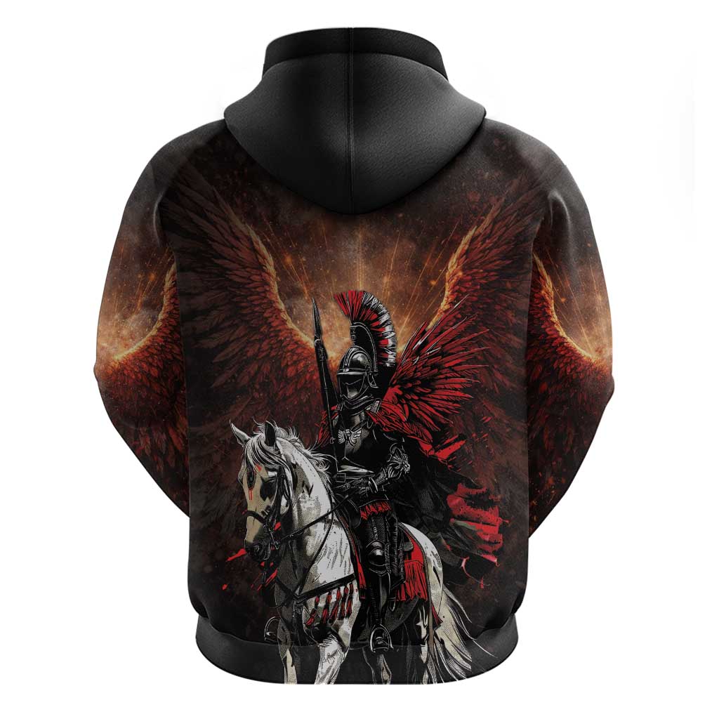 Polish Winged Hussars Zip Hoodie Polska Legendary Cavalry Warrior
