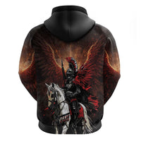Polish Winged Hussars Zip Hoodie Polska Legendary Cavalry Warrior