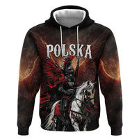 Polish Winged Hussars Zip Hoodie Polska Legendary Cavalry Warrior