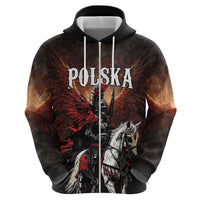 Polish Winged Hussars Zip Hoodie Polska Legendary Cavalry Warrior