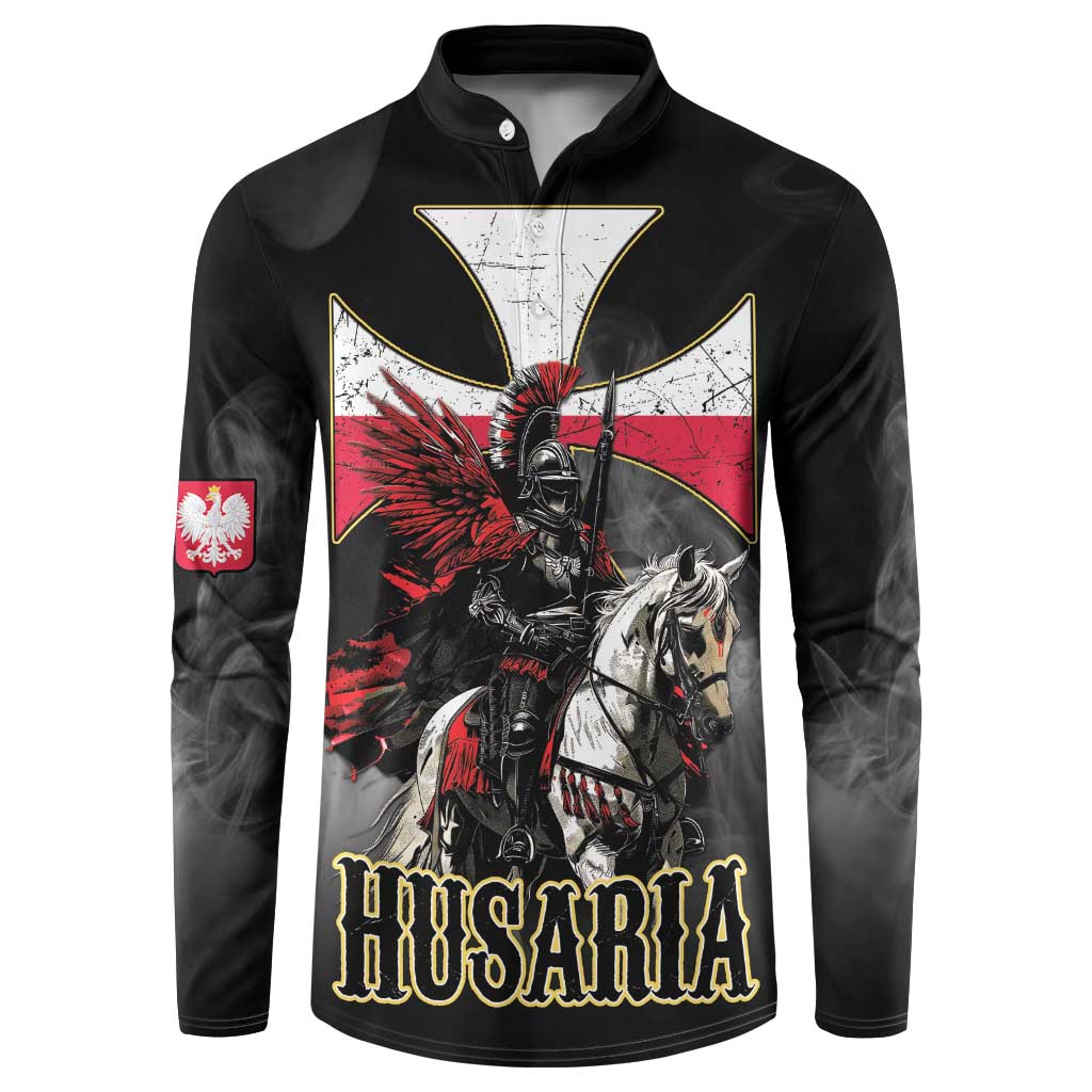 Polish Winged Hussars Button Sweatshirt Husaria Poland Pride Knight Armor