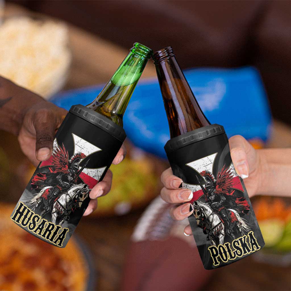 Polish Winged Hussars 4 in 1 Can Cooler Tumbler Husaria Poland Pride Knight Armor