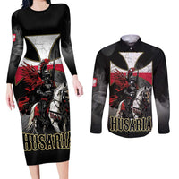 Polish Winged Hussars Couples Matching Long Sleeve Bodycon Dress and Long Sleeve Button Shirt Husaria Poland Pride Knight Armor