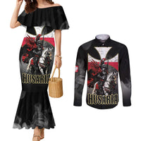 Polish Winged Hussars Couples Matching Mermaid Dress and Long Sleeve Button Shirt Husaria Poland Pride Knight Armor