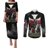 Polish Winged Hussars Couples Matching Puletasi and Long Sleeve Button Shirt Husaria Poland Pride Knight Armor
