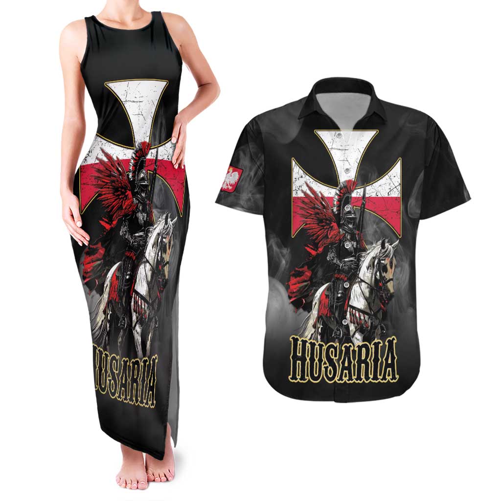 Polish Winged Hussars Couples Matching Tank Maxi Dress and Hawaiian Shirt Husaria Poland Pride Knight Armor