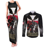 Polish Winged Hussars Couples Matching Tank Maxi Dress and Long Sleeve Button Shirt Husaria Poland Pride Knight Armor