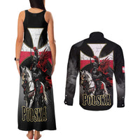 Polish Winged Hussars Couples Matching Tank Maxi Dress and Long Sleeve Button Shirt Husaria Poland Pride Knight Armor