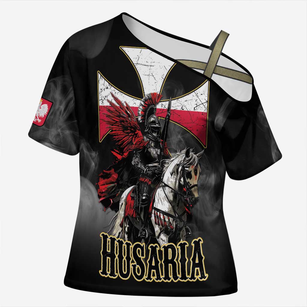 Polish Winged Hussars Cross Shoulder Shirt Husaria Poland Pride Knight Armor