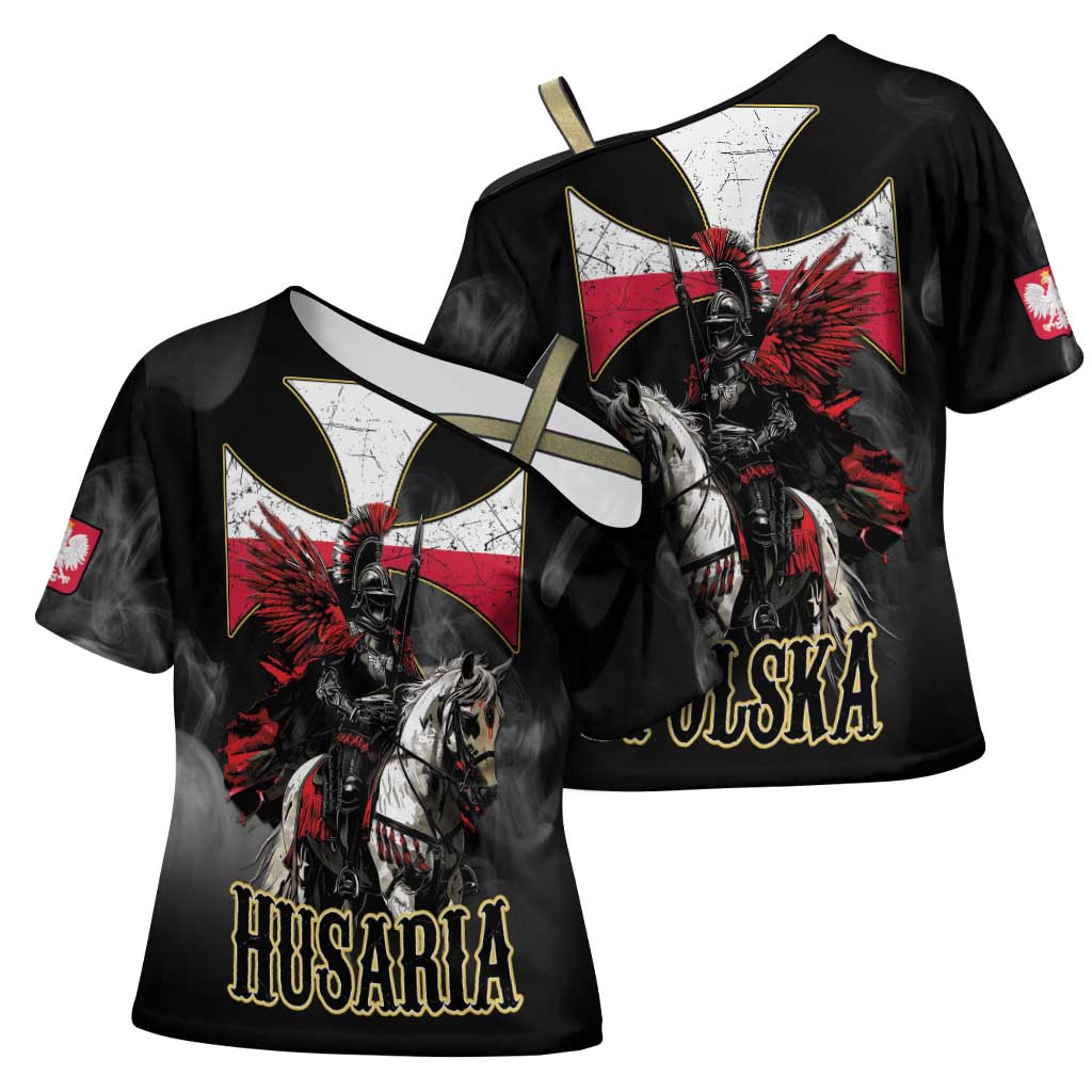 Polish Winged Hussars Cross Shoulder Shirt Husaria Poland Pride Knight Armor