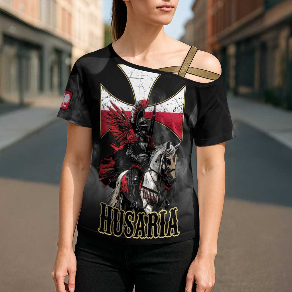 Polish Winged Hussars Cross Shoulder Shirt Husaria Poland Pride Knight Armor