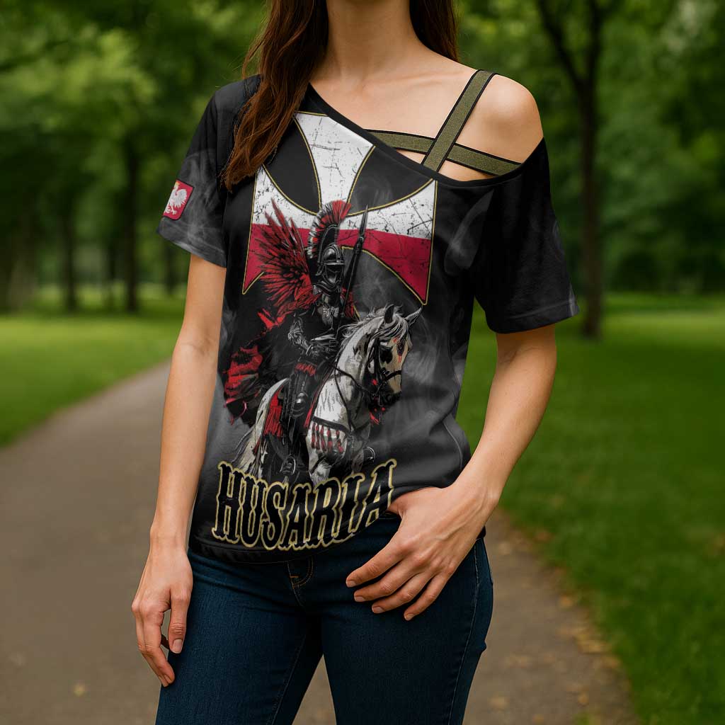Polish Winged Hussars Cross Shoulder Shirt Husaria Poland Pride Knight Armor