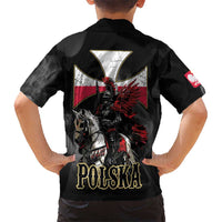Polish Winged Hussars Family Matching Puletasi and Hawaiian Shirt Husaria Poland Pride Knight Armor